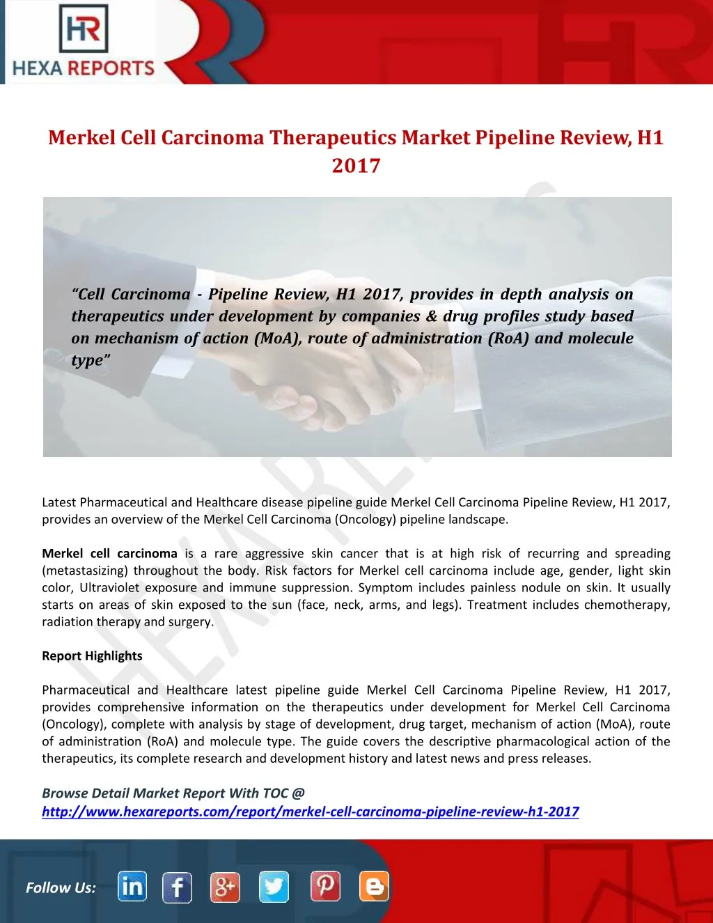 merkel cell carcinoma therapeutics market