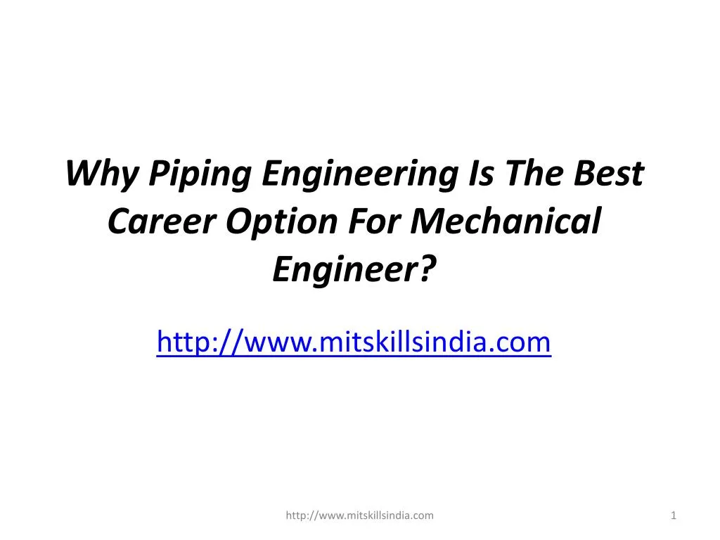 why piping engineering is the best career option for mechanical engineer
