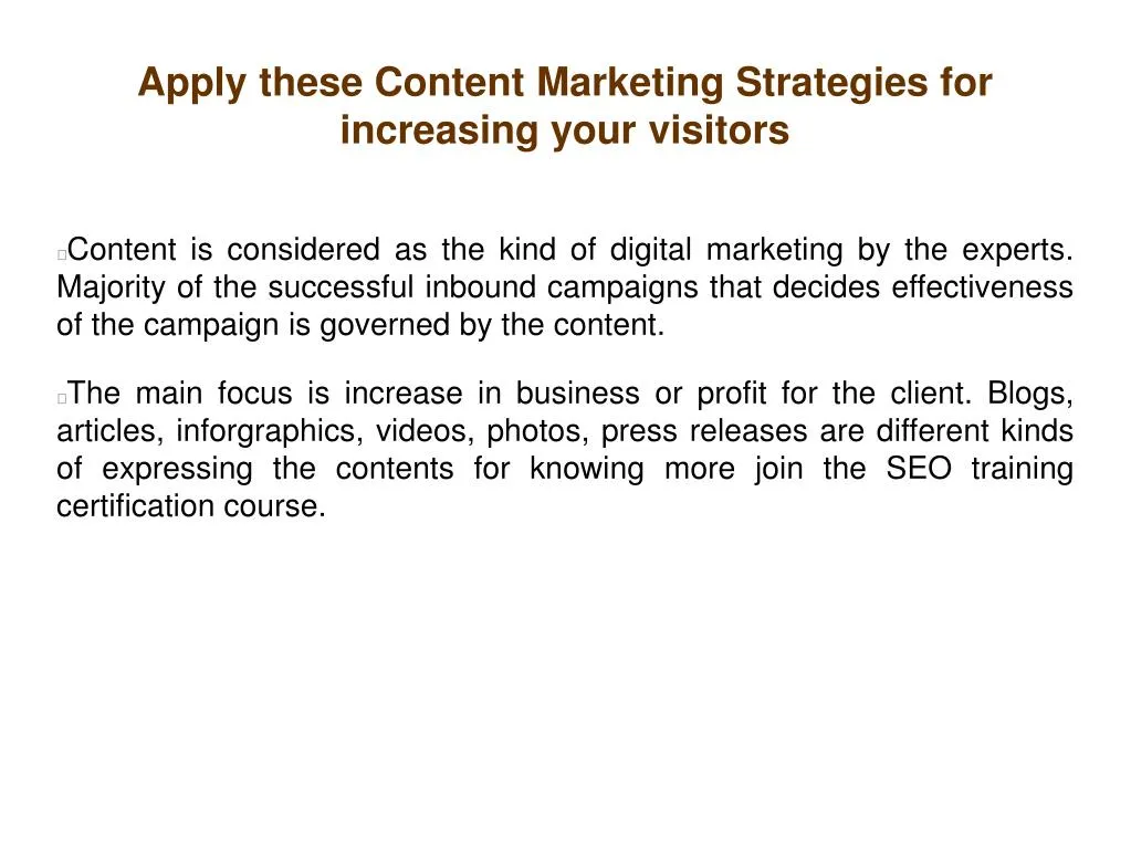 apply these content marketing strategies