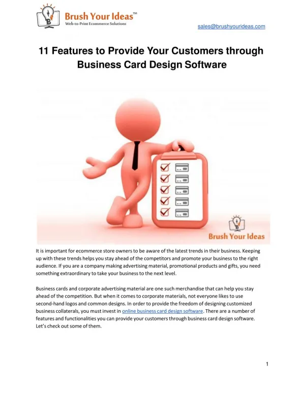 11 Features to Provide Your Customers through Business Card Design Software