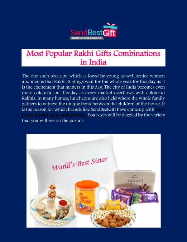 Send Rakhi Gifts to India by Online and bring Smile on Sister's Face