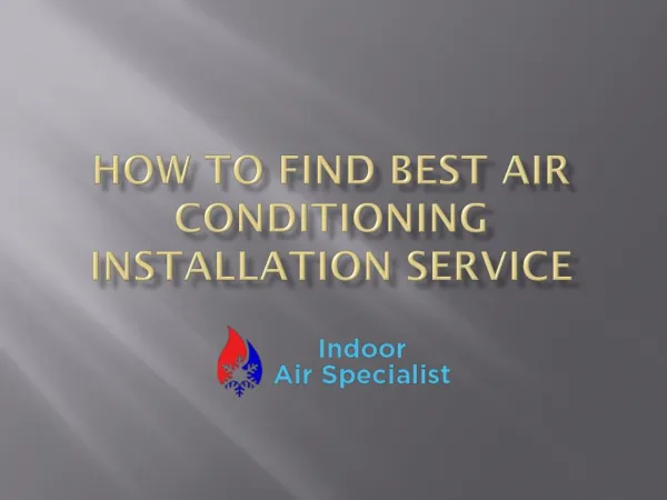 Best air conditioning installation service