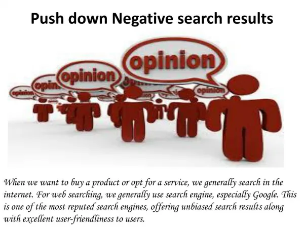 Push down Negative search results