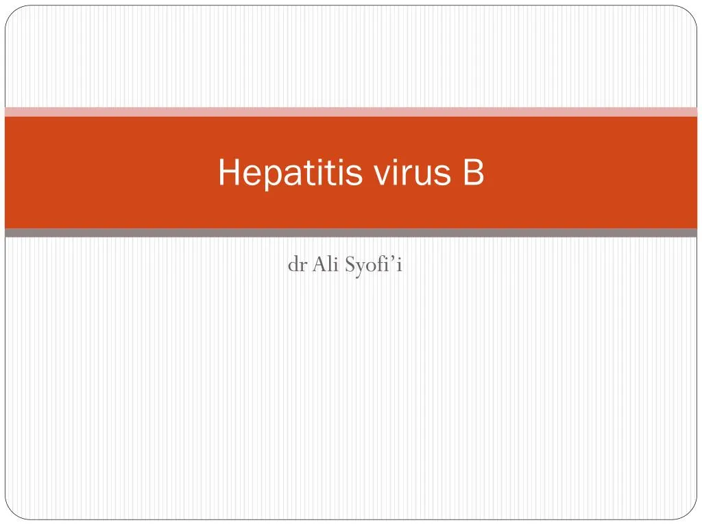 hepatitis virus b