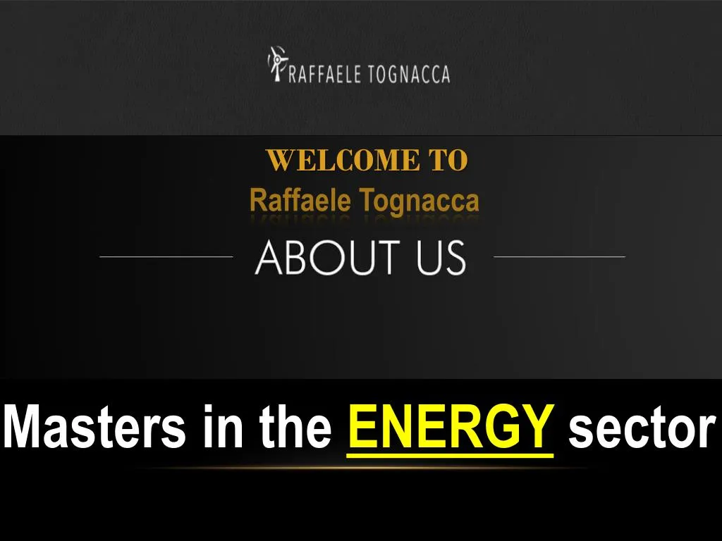 welcome to raffaele tognacca