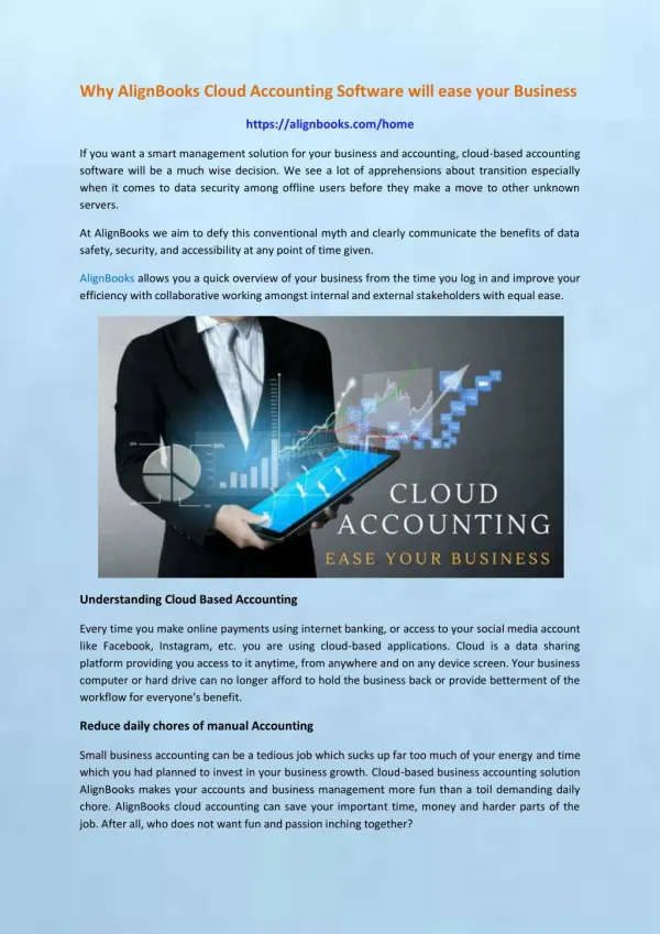 Why AlignBooks Cloud Accounting Software will ease your Business?