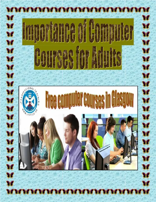 Importance of Computer Courses for Adults