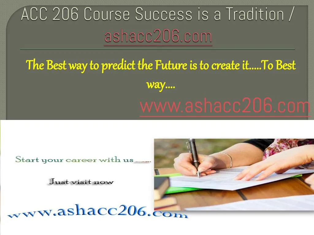 acc 206 course success is a tradition ashacc206 com