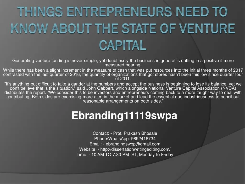 things entrepreneurs need to know about the state of venture capital