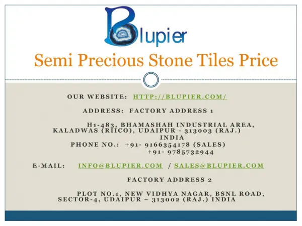 Semi precious stone tiles price