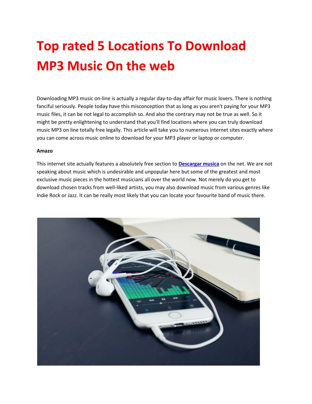 top rated 5 locations to download mp3 music