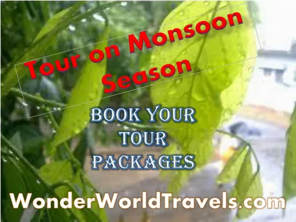 Monsoon Holidays Destinations in India