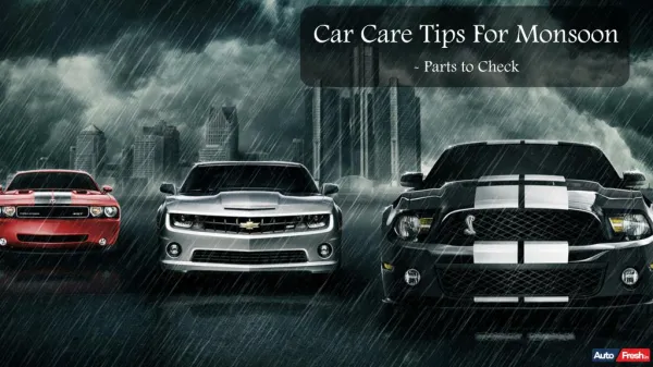 Car Care Tips For Monsoon - Parts to Check