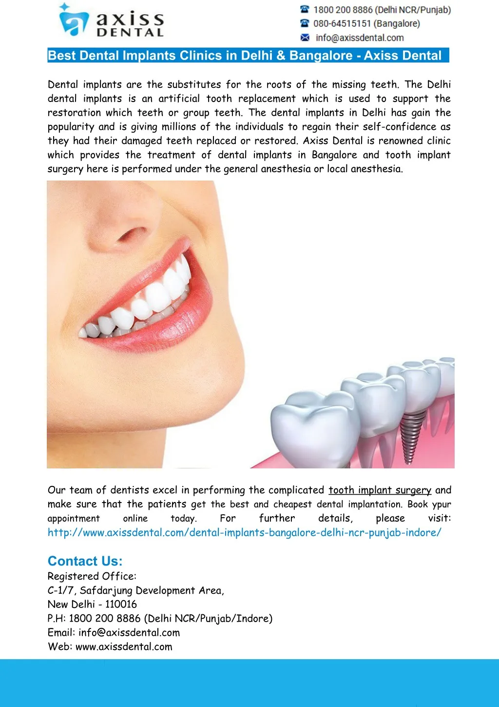 best dental implants clinics in delhi bangalore