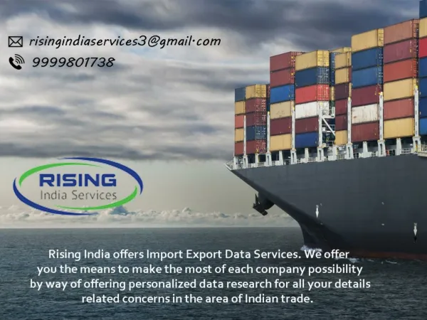 Choose risingindiaservices.com for import export data