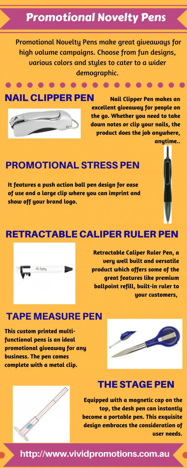 Shop for Custom Personalised Novelty Pens at Vivid Promotions