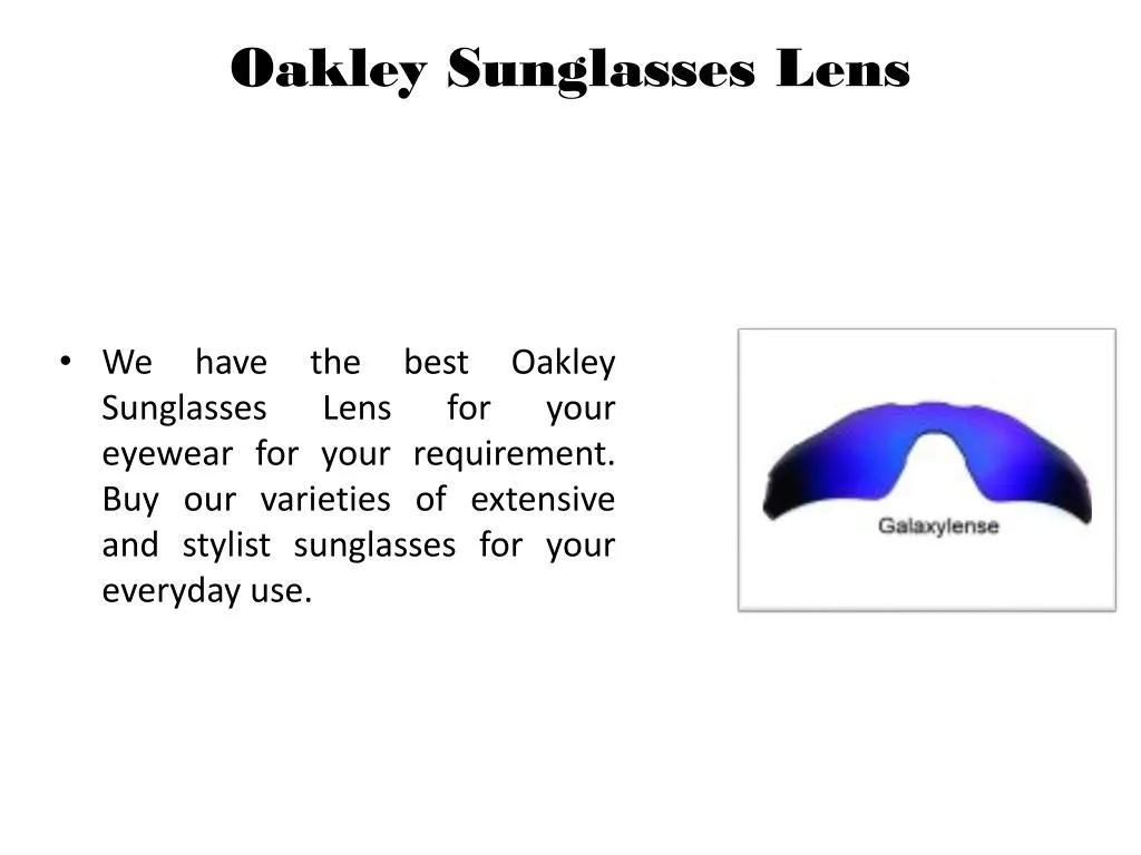 Ppt Oakley Replacement Lens Powerpoint Presentation Free Download Id7635324 