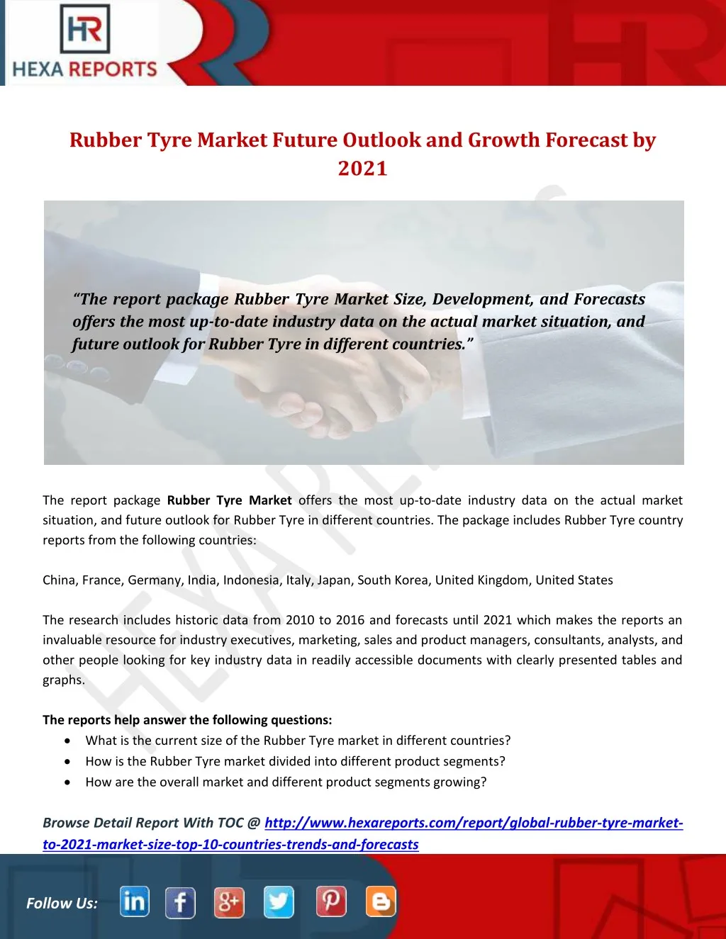 rubber tyre market future outlook and growth