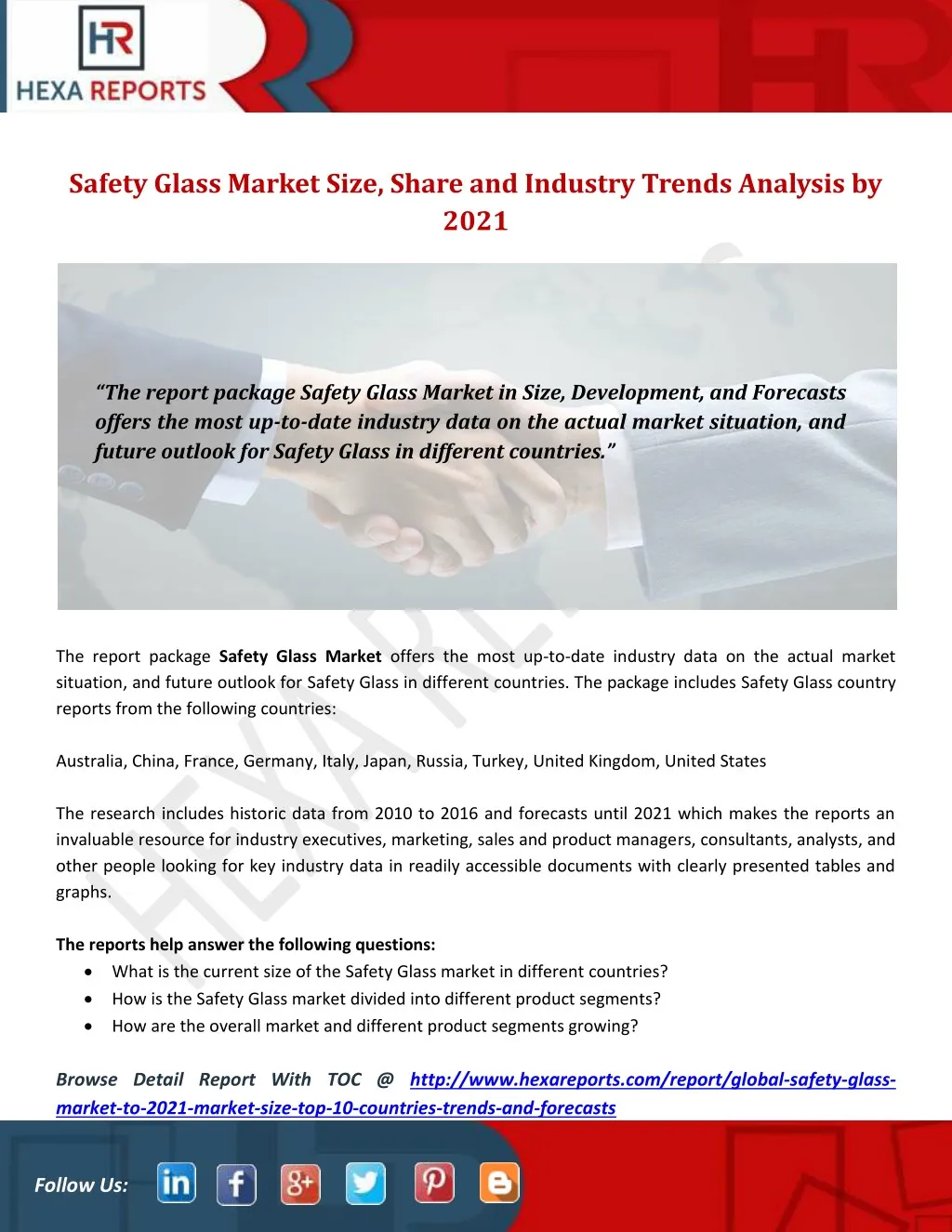 safety glass market size share and industry