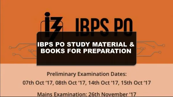 IBPS PO Study Material | Books for Preparation