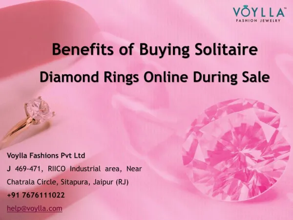 Benefits of Buying Solitaire Diamond Rings Online During Sale