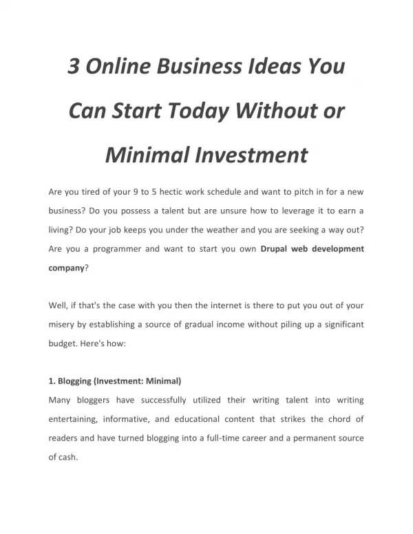 3 Online Business Ideas You Can Start Today