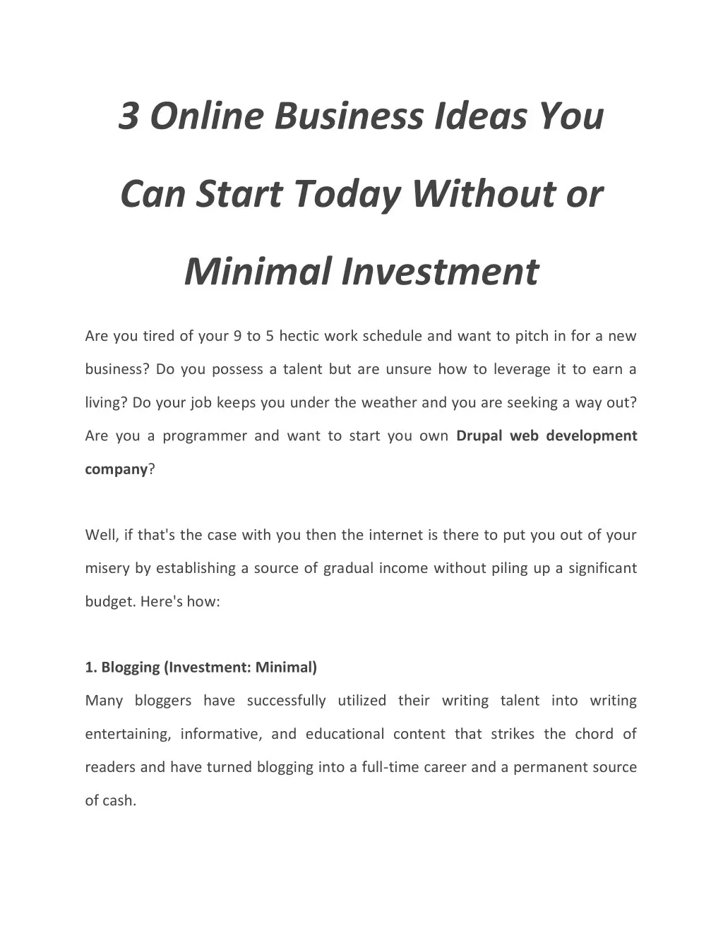 3 online business ideas you