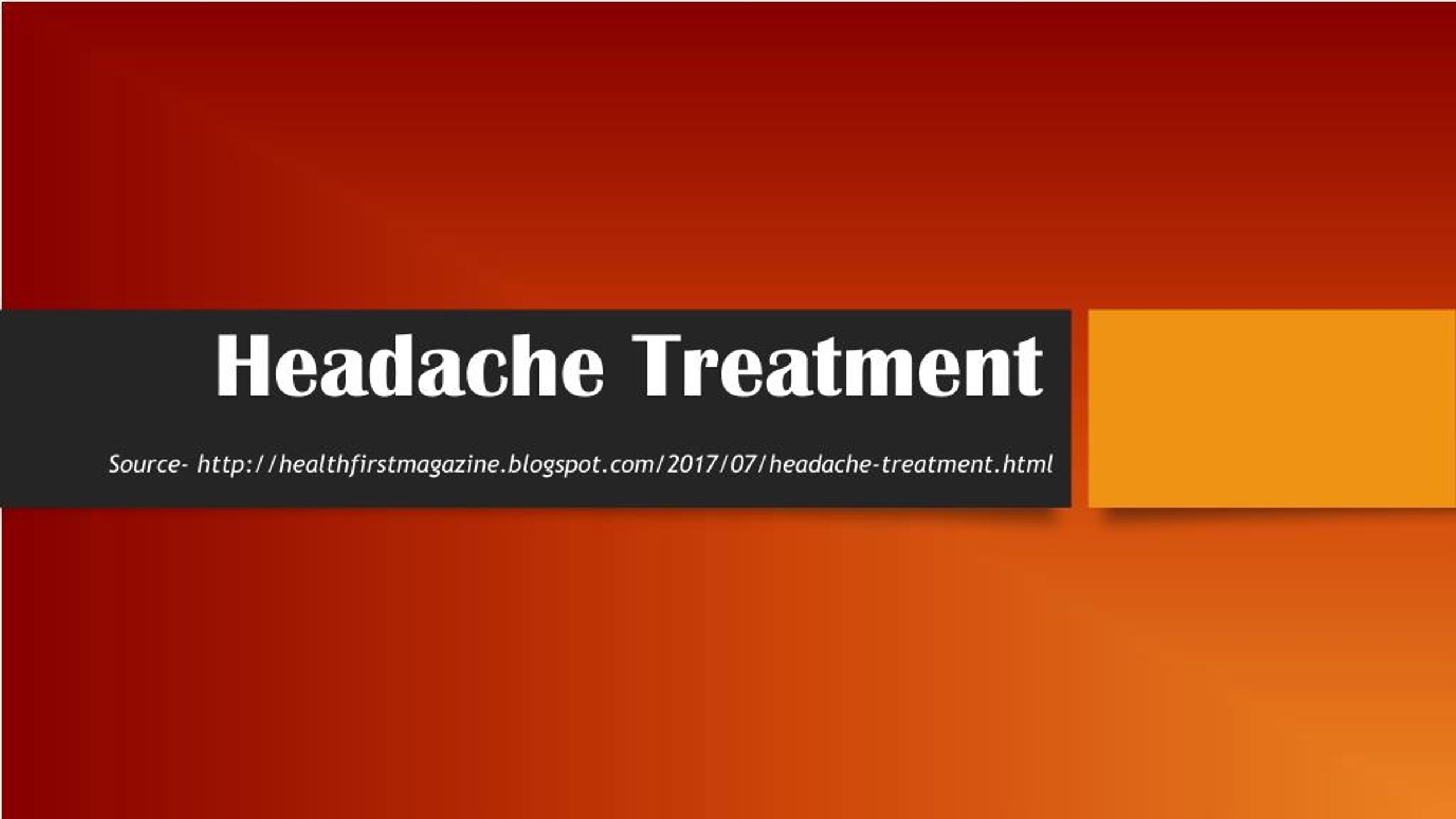 PPT - Headache Treatment PowerPoint Presentation, free download - ID ...