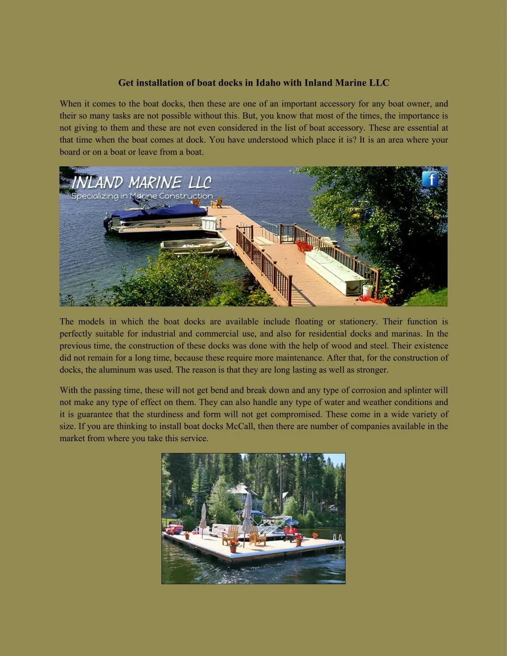 get installation of boat docks in idaho with