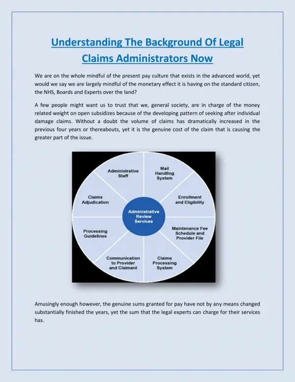 Understanding The Background Of Legal Claims Administrators Now