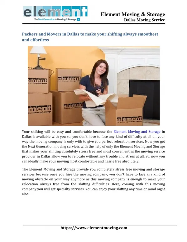 Packers and Movers in Dallas to make your shifting always smoothest and effortless