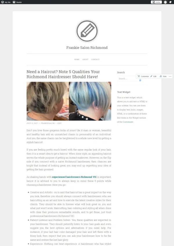 Need a Haircut by Professionals in Richmond - Frankie Salon
