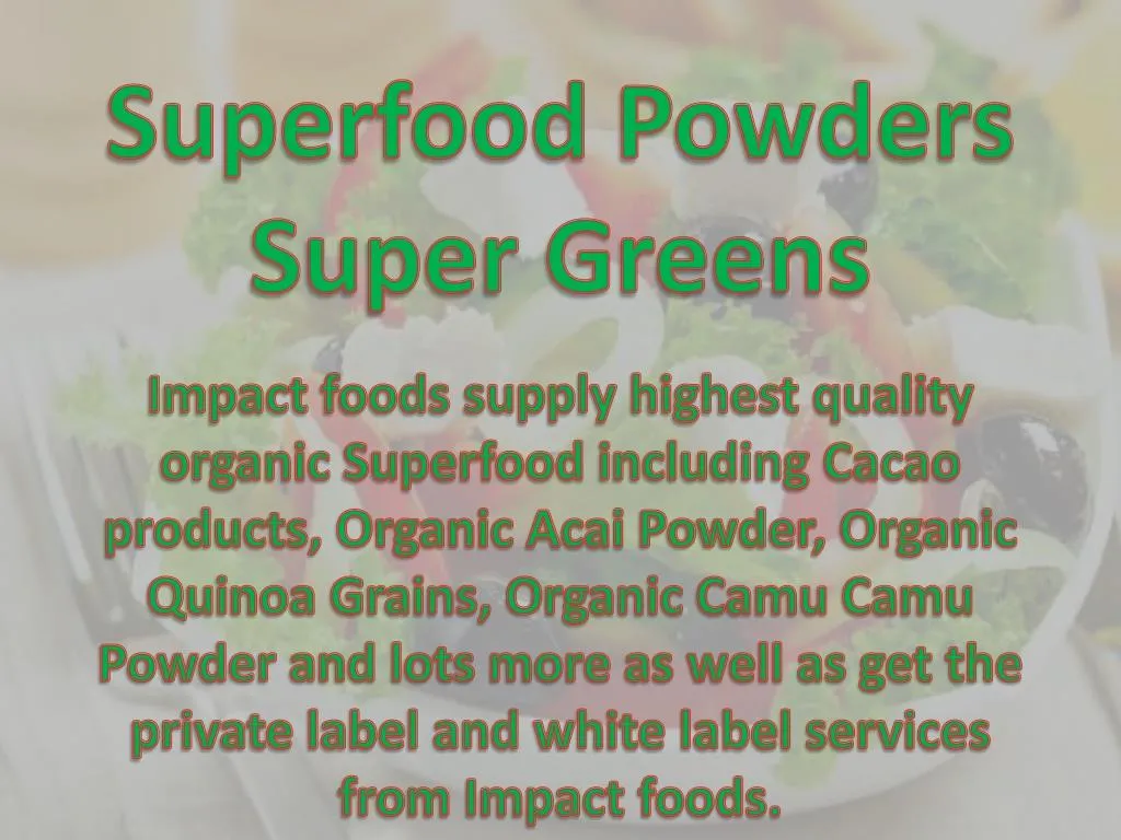 superfood powders super greens