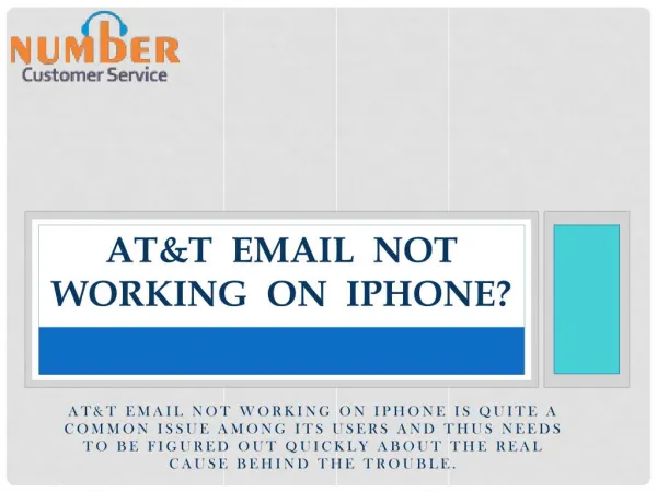 At&t email not working on iPhone?