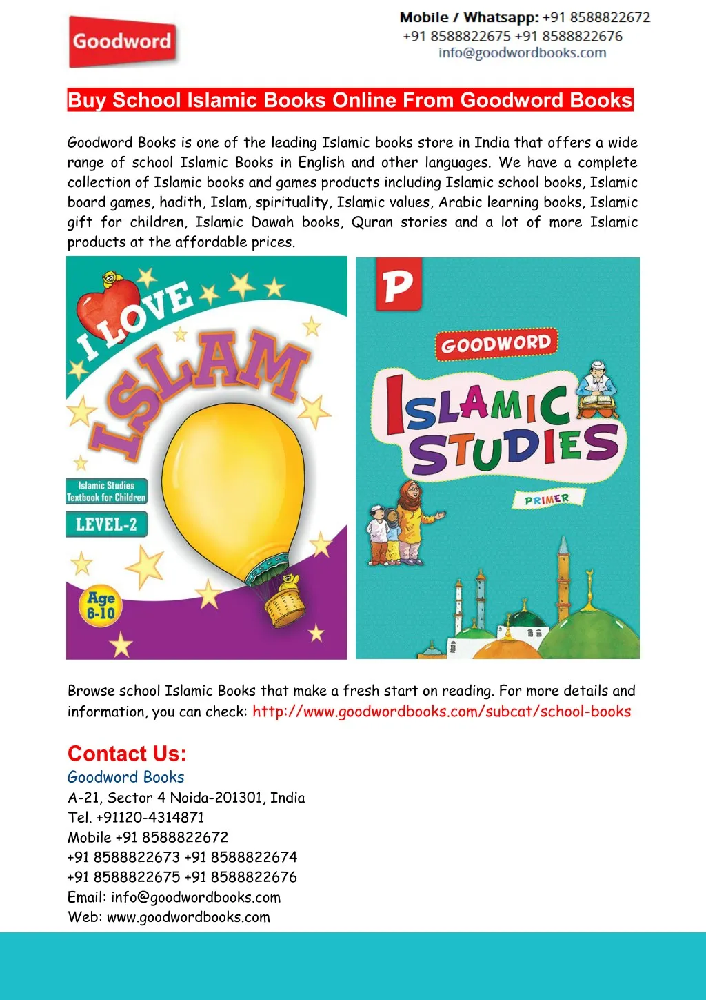 buy school islamic books online from goodword
