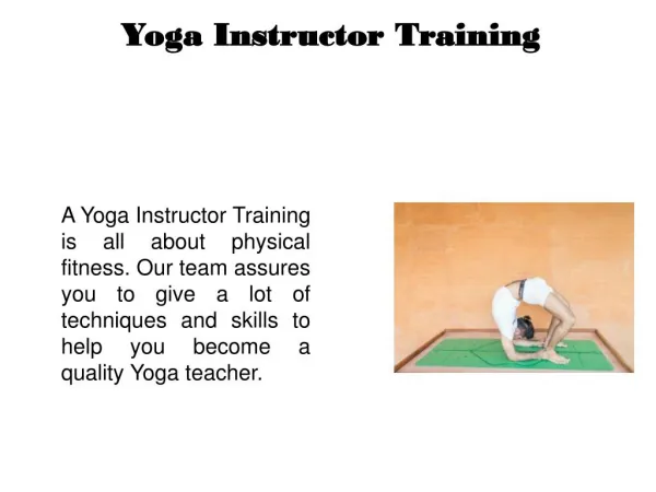 Yoga Instructor Training