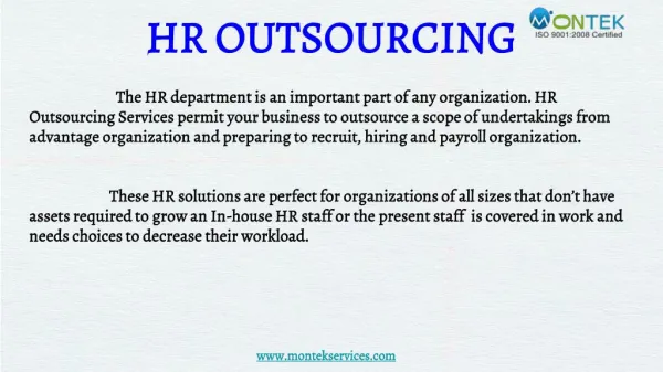 Hr Outsourcing Services
