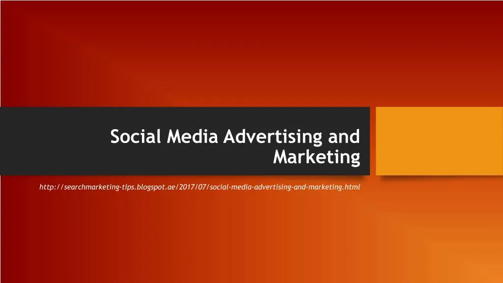 social media advertising and marketing