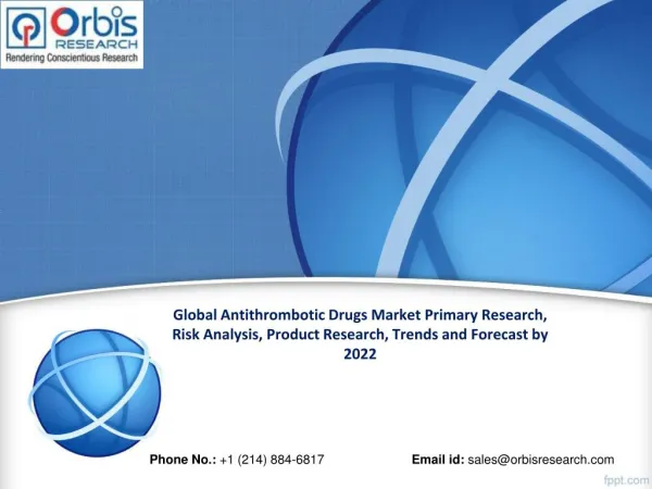 Global Antithrombotic Drugs Market Outlook and Forecast 2022