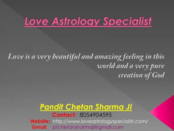 Love astrology specialist