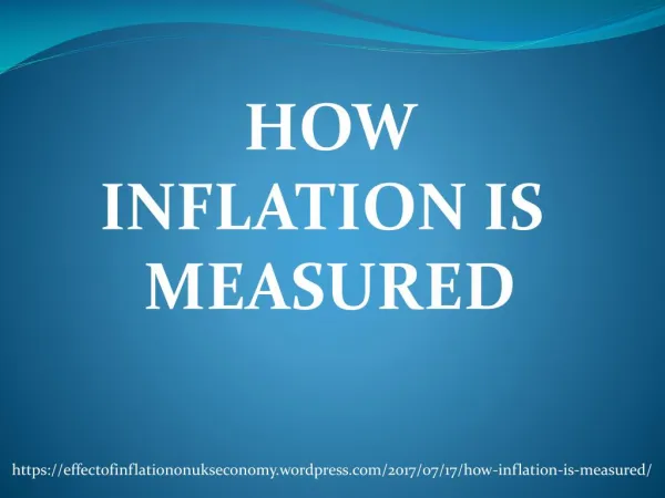 HOW INFLATION IS MEASURED