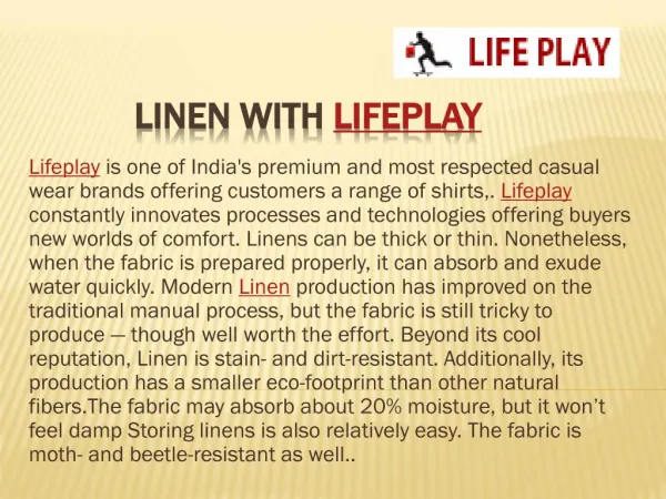 Linen with Lifeplay | Life Play