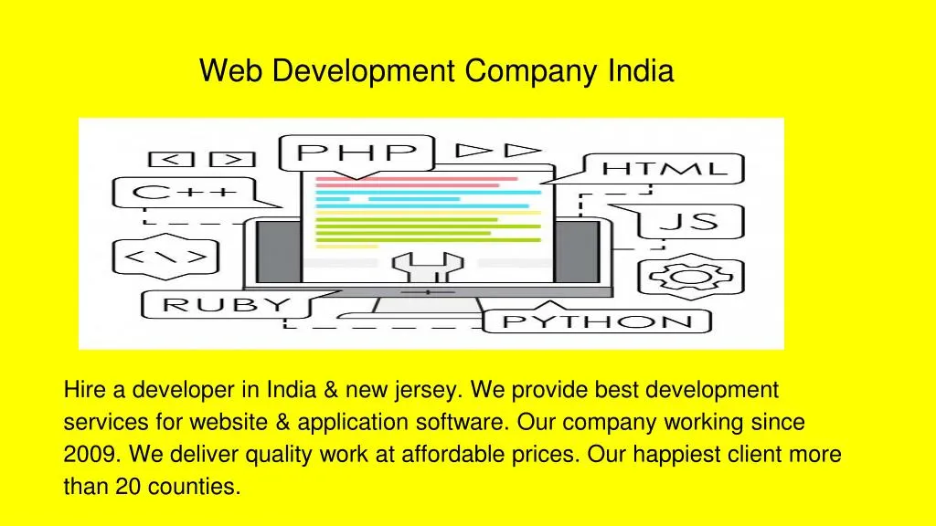 web development company india