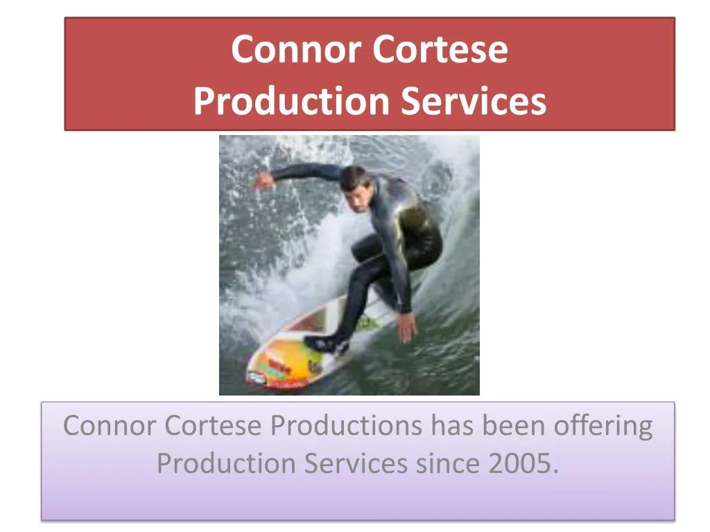 connor cortese production services