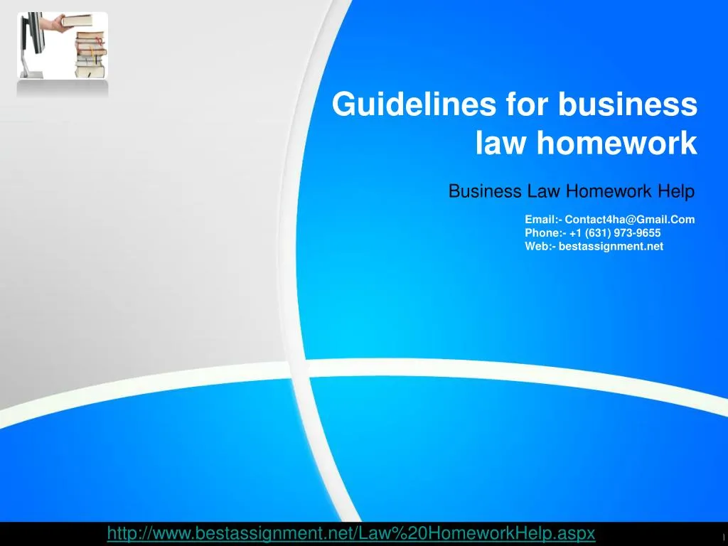 guidelines for business law homework