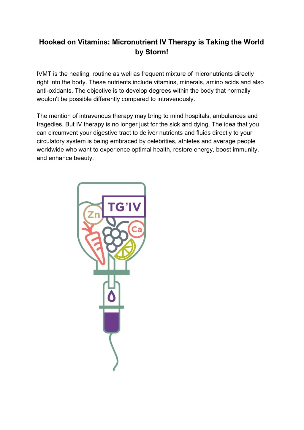 hooked on vitamins micronutrient iv therapy