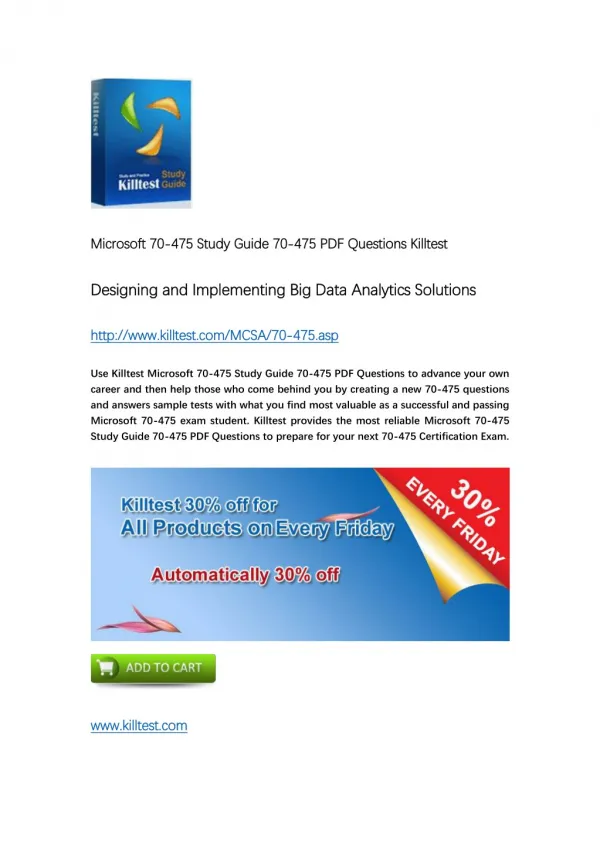 70-475 Microsoft Certification Training