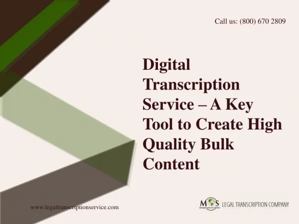 Digital Transcription Service A Key Tool for Quality Bulk Content
