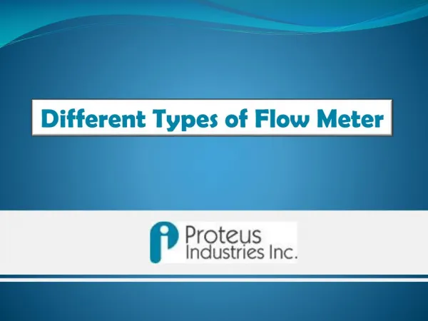 Different Types of Flow Meters