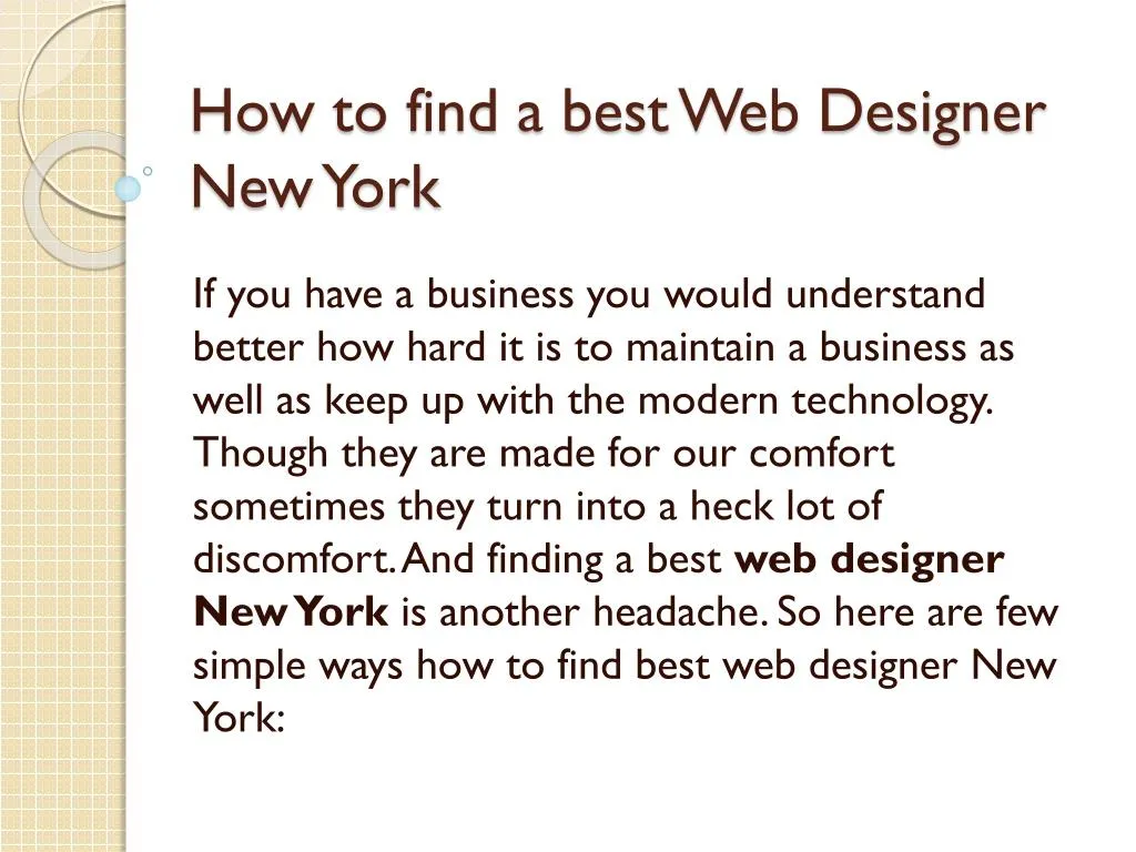 how to find a best web designer new york